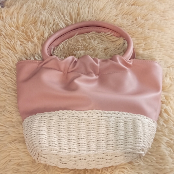 Faux Straw Tote Bag main image 1